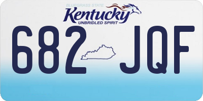 KY license plate 682JQF