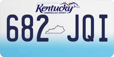 KY license plate 682JQI