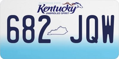 KY license plate 682JQW