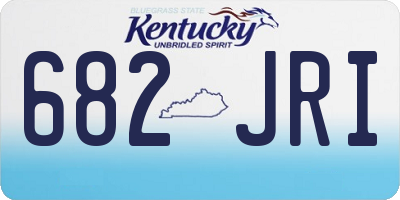 KY license plate 682JRI
