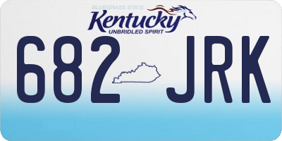 KY license plate 682JRK