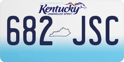 KY license plate 682JSC