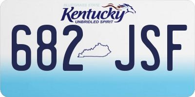 KY license plate 682JSF