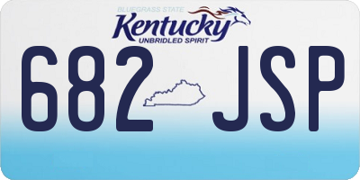 KY license plate 682JSP