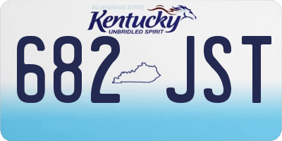 KY license plate 682JST