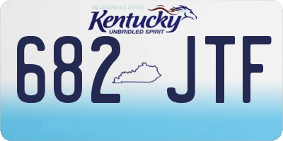 KY license plate 682JTF