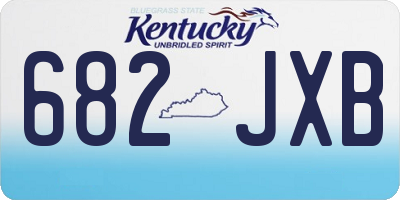 KY license plate 682JXB
