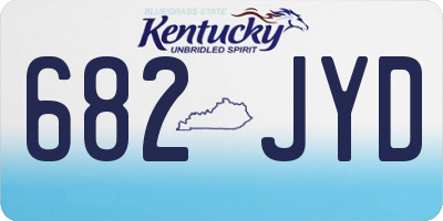KY license plate 682JYD