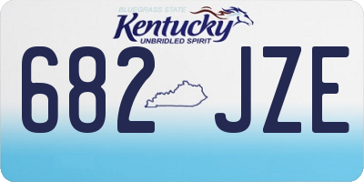 KY license plate 682JZE