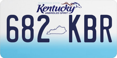 KY license plate 682KBR
