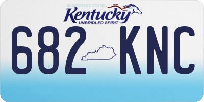 KY license plate 682KNC