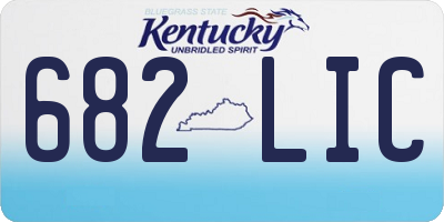 KY license plate 682LIC