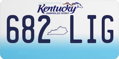 KY license plate 682LIG