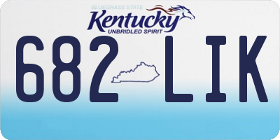 KY license plate 682LIK