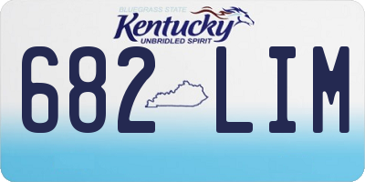 KY license plate 682LIM
