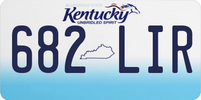 KY license plate 682LIR