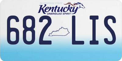 KY license plate 682LIS