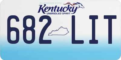 KY license plate 682LIT