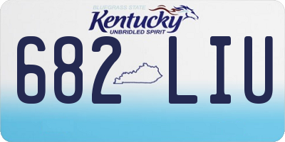 KY license plate 682LIU