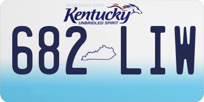 KY license plate 682LIW