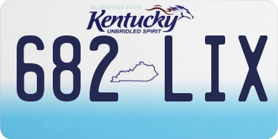 KY license plate 682LIX