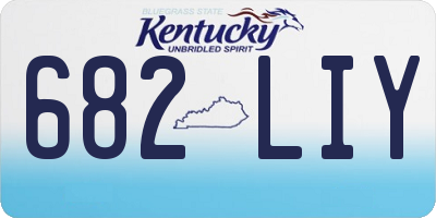 KY license plate 682LIY