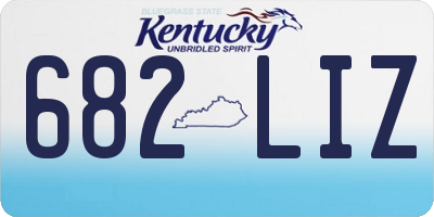 KY license plate 682LIZ