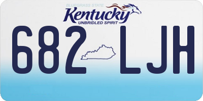 KY license plate 682LJH