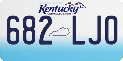 KY license plate 682LJO