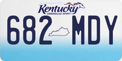 KY license plate 682MDY