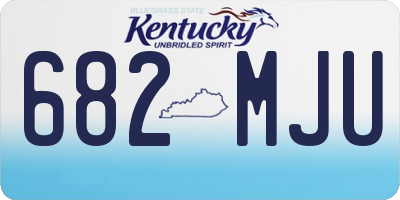 KY license plate 682MJU