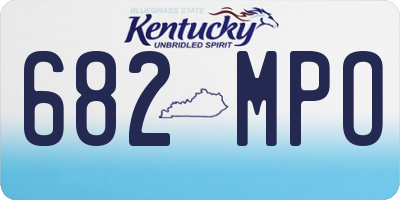 KY license plate 682MPO