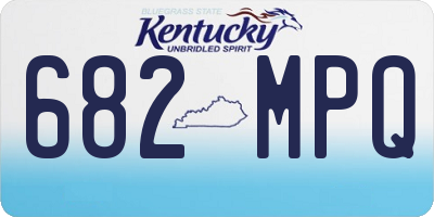 KY license plate 682MPQ
