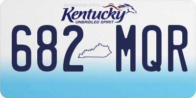 KY license plate 682MQR