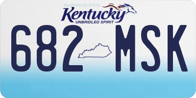 KY license plate 682MSK