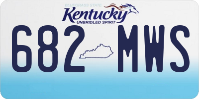 KY license plate 682MWS