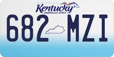 KY license plate 682MZI