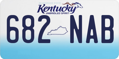 KY license plate 682NAB