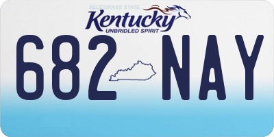 KY license plate 682NAY