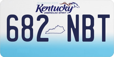 KY license plate 682NBT