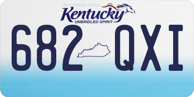 KY license plate 682QXI