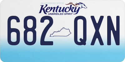 KY license plate 682QXN