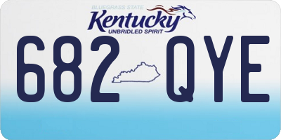 KY license plate 682QYE