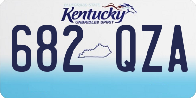 KY license plate 682QZA