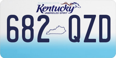 KY license plate 682QZD