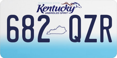 KY license plate 682QZR