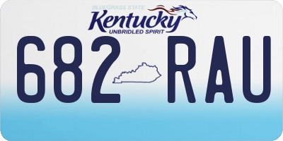 KY license plate 682RAU
