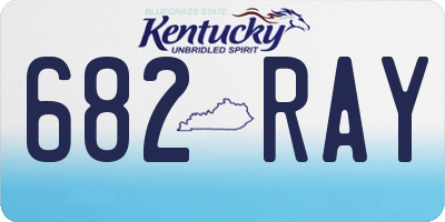 KY license plate 682RAY