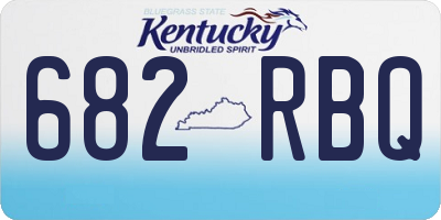 KY license plate 682RBQ