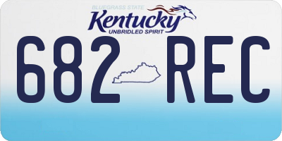 KY license plate 682REC